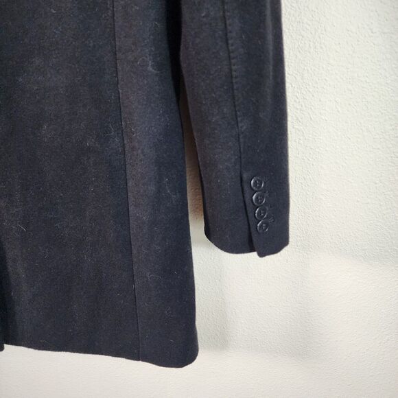 Mens H&M Peacoat Adult Size 38R Black Button Down Jacket Outdoor Formal - Picture 5 of 9